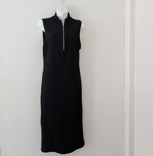 Zara Ribbed Half Zip Midi Dress